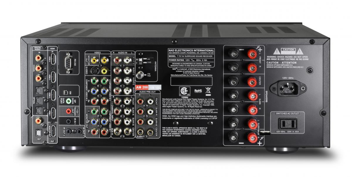 NAD T 757 back